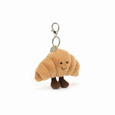 Jellycat Amuseables Croissant Bag Charm USA | 85140WORH